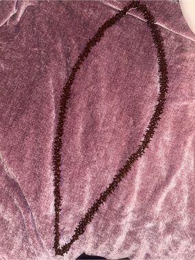 Stretch Floral Choker Necklace in Deep Brown